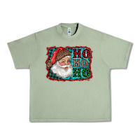 Oil Green Santa Ho Ho Ho Urban Heavy Tee - RanaPortraitStore