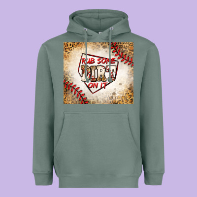 Rub Some Dirt On It Baseball Heavyweight Hoodie Designed By Jasminsmagicworld