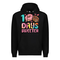 Black 100 days sweeter Premium Hoodie - MaliasSmallBusiness