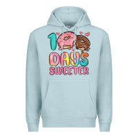 Blue Mist 100 days sweeter Premium Hoodie - MaliasSmallBusiness