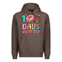 Coffee 100 days sweeter Premium Hoodie - MaliasSmallBusiness