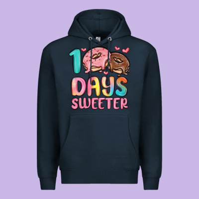 100 Days Sweeter Premium Hoodie Designed By Maliassmallbusiness
