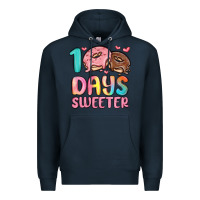 Navy 100 days sweeter Premium Hoodie - MaliasSmallBusiness