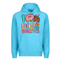 Ocean Blue 100 days sweeter Premium Hoodie - MaliasSmallBusiness