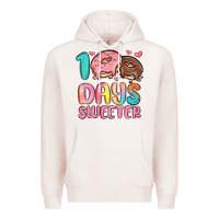 Pale Pink 100 days sweeter Premium Hoodie - MaliasSmallBusiness