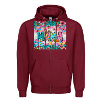 Burgundy Easter Mama Leopard tumbler Easter Day Zipper Hoodie - Neo Western