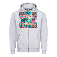 Heather Grey Easter Mama Leopard tumbler Easter Day Zipper Hoodie - Neo Western
