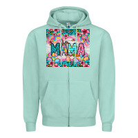 Seafoam Easter Mama Leopard tumbler Easter Day Zipper Hoodie - Neo Western