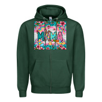 Sports Green Easter Mama Leopard tumbler Easter Day Zipper Hoodie - Neo Western