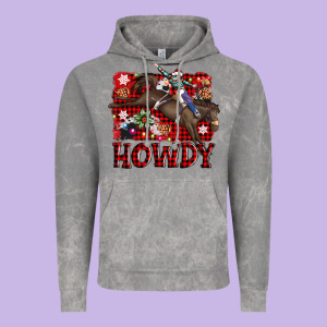 Rodeo Christmas Howdy Vintage Hoodie Designed By Adodesignshop