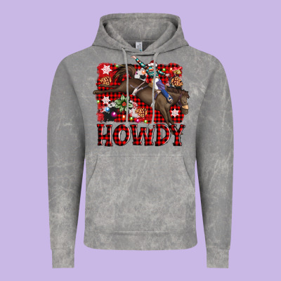 Rodeo Christmas Howdy Vintage Hoodie Designed By Adodesignshop