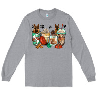 Heather Grey german shepherds coffee cups Long Sleeve Tee - Zillion Design Studio