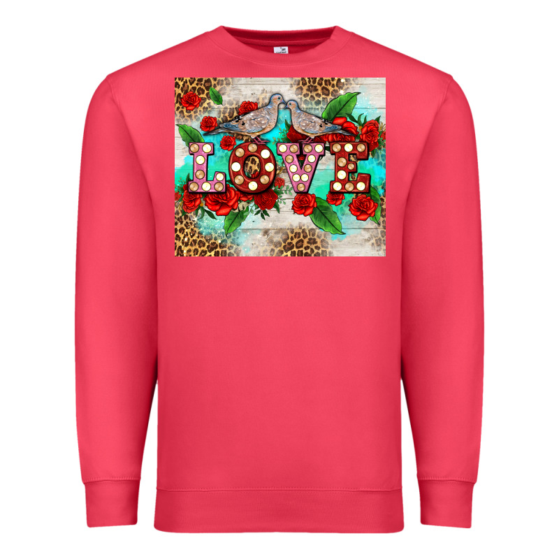 Love Birds And Love With Ross Premium Sweatshirt by AdoDesignShop | Teevron