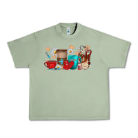 Oil Green Nurse coffee cups Urban Heavy Tee - texasbilliewilder