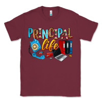 Burgundy principal life Classic Tee - Zillion Design Studio