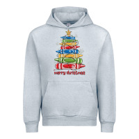 Heather Grey crayons tree christmas Urban Hoodie - MaliasSmallBusiness