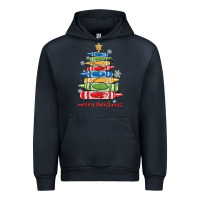 Navy crayons tree christmas Urban Hoodie - MaliasSmallBusiness