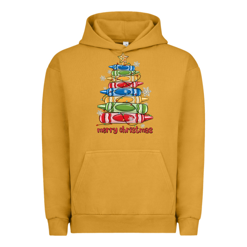 Crayons Tree Christmas Urban Hoodie by MaliasSmallBusiness | Teevron