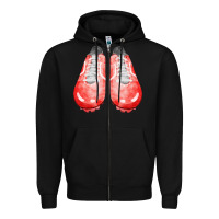 Black red cleats fa element 2 Zipper Hoodie - FaDigitalArtStudio