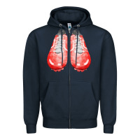 Navy red cleats fa element 2 Zipper Hoodie - FaDigitalArtStudio