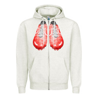 Oatmeal Heather red cleats fa element 2 Zipper Hoodie - FaDigitalArtStudio