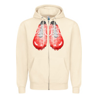 Sandshell red cleats fa element 2 Zipper Hoodie - FaDigitalArtStudio
