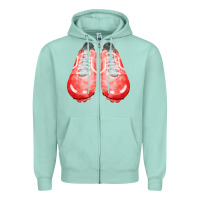Seafoam red cleats fa element 2 Zipper Hoodie - FaDigitalArtStudio
