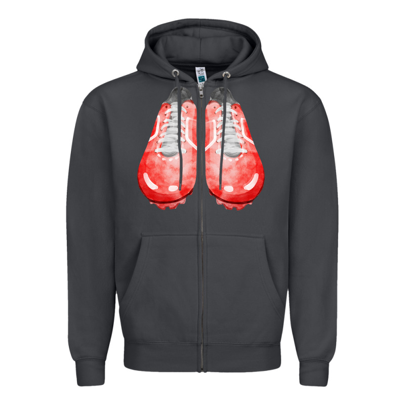 Red Cleats Fa Element 2 Zipper Hoodie by FaDigitalArtStudio | Teevron