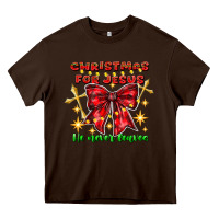 Chocolate Brown festive christmas message with crosses Heavy Core Tee - CowhideDigitalArt