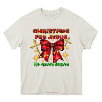 Cream festive christmas message with crosses Heavy Core Tee - CowhideDigitalArt