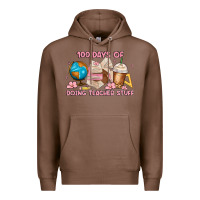 Chestnut 100 days of doing teacher stuff Premium Hoodie - MaliasSmallBusiness