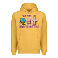 Mustard 100 days of doing teacher stuff Premium Hoodie - MaliasSmallBusiness