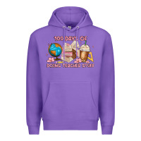 Purple 100 days of doing teacher stuff Premium Hoodie - MaliasSmallBusiness