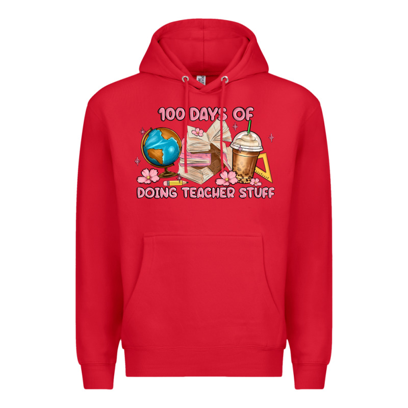 100 Days Of Doing Teacher Stuff Premium Hoodie by MaliasSmallBusiness | Teevron