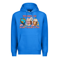 True Royal 100 days of doing teacher stuff Premium Hoodie - MaliasSmallBusiness