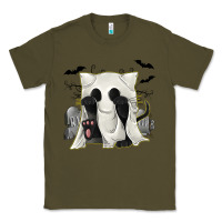 Army Green Ghost Cat Classic Tee - texasbilliewilder