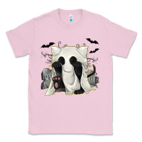 Bubblegum Pink Ghost Cat Classic Tee - texasbilliewilder