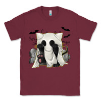 Burgundy Ghost Cat Classic Tee - texasbilliewilder