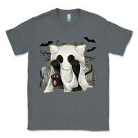 Charcoal Heather Ghost Cat Classic Tee - texasbilliewilder