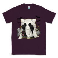 Plum Ghost Cat Classic Tee - texasbilliewilder