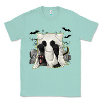 Seafoam Ghost Cat Classic Tee - texasbilliewilder