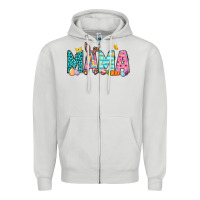 Dove Grey Easter Mama Easter Day Zipper Hoodie - Neo Western