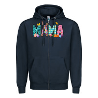 Navy Easter Mama Easter Day Zipper Hoodie - Neo Western
