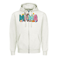 Oatmeal Heather Easter Mama Easter Day Zipper Hoodie - Neo Western
