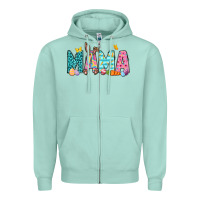 Seafoam Easter Mama Easter Day Zipper Hoodie - Neo Western