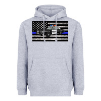 Heather Grey thin blue line police car sippy cup Heavyweight Hoodie - Artiststas