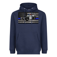 Navy thin blue line police car sippy cup Heavyweight Hoodie - Artiststas