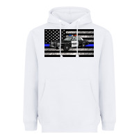 Thin Blue Line Police Car Sippy Cup Heavyweight Hoodie | Teevron
