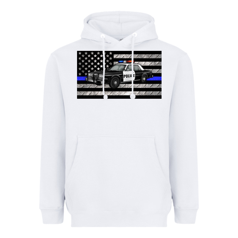 Thin Blue Line Police Car Sippy Cup Heavyweight Hoodie by Artiststas | Teevron