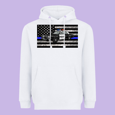 Thin Blue Line Police Car Sippy Cup Heavyweight Hoodie Designed By Artiststas